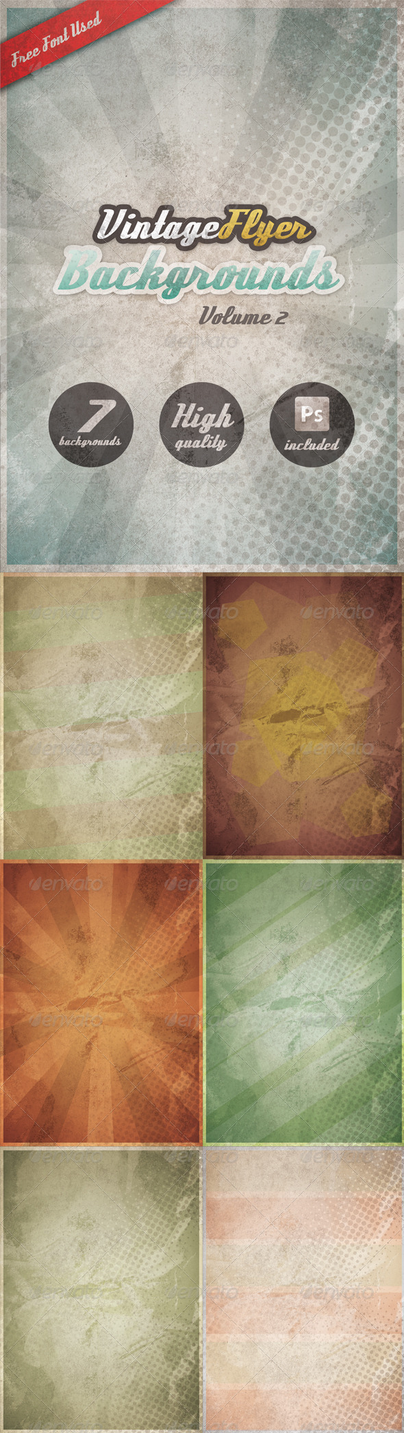GraphicRiver Vintage Flyer Backgrounds VOL.2 7419014 GraphicRiver Vintage Flyer Backgrounds VOL.2 7419014