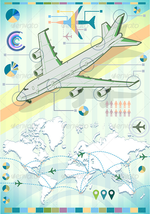 GraphicRiver Infographic Set Elements with Airplane 7419392 GraphicRiver Infographic Set Elements with Airplane 7419392