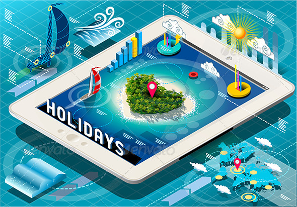GraphicRiver Isometric Holidays Infographic on Mobile Tablet 7419497 GraphicRiver Isometric Holidays Infographic on Mobile Tablet 7419497