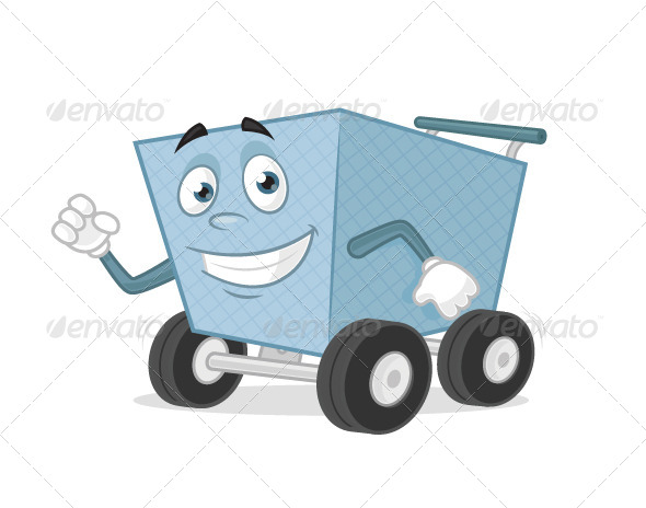 GraphicRiver Shopping Cart Mascot 7420029 GraphicRiver Shopping Cart Mascot 7420029