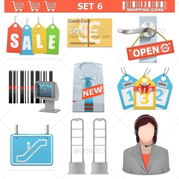 GraphicRiver Vector Shopping Icons Set 6 7420298 GraphicRiver Vector Shopping Icons Set 6 7420298