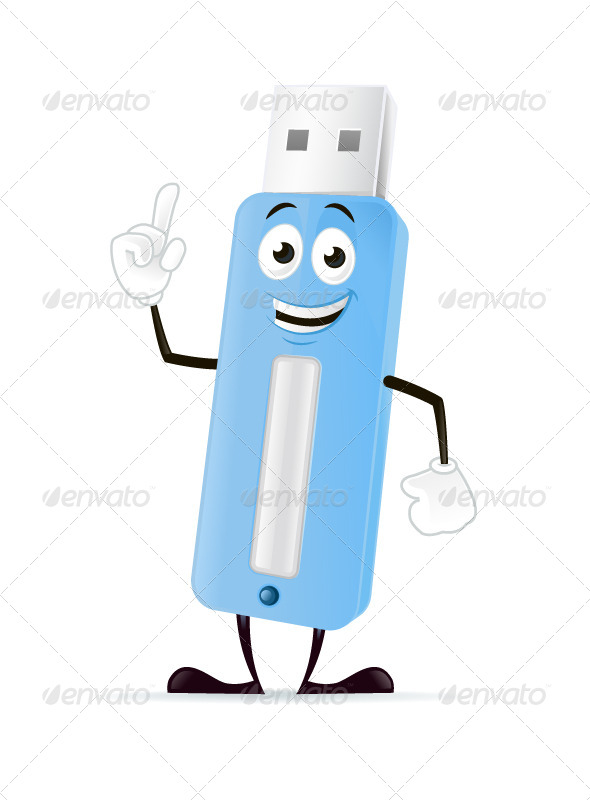 GraphicRiver USB Stick Macot 7420393 GraphicRiver USB Stick Macot 7420393