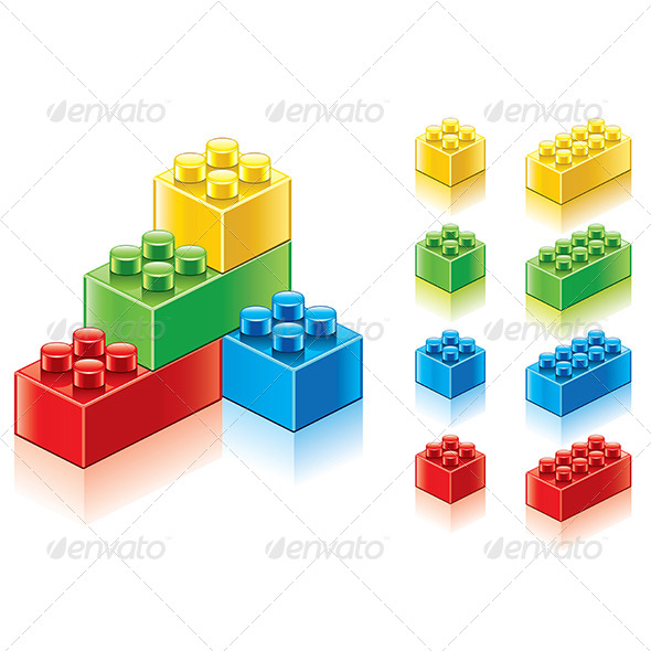 GraphicRiver Colourful Plastic Blocks Vector Collection 7421153 GraphicRiver Colourful Plastic Blocks Vector Collection 7421153