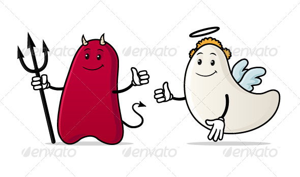 GraphicRiver Angel and Devil 7423762 GraphicRiver Angel and Devil 7423762