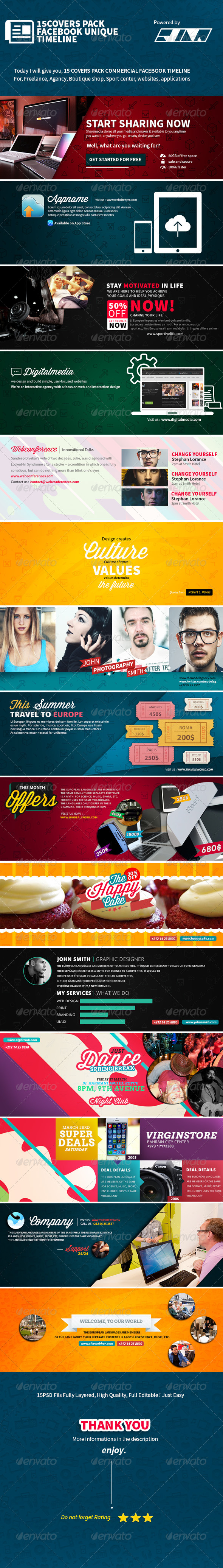 GraphicRiver 15 Commercial Facebook Timeline Covers Pack 7423820 GraphicRiver 15 Commercial Facebook Timeline Covers Pack 7423820