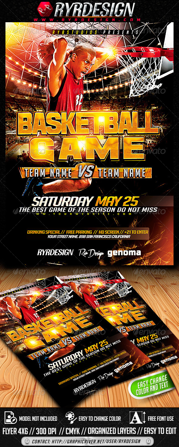GraphicRiver Basketball Playoffs Flyer PSD 7424815 GraphicRiver Basketball Playoffs Flyer PSD 7424815