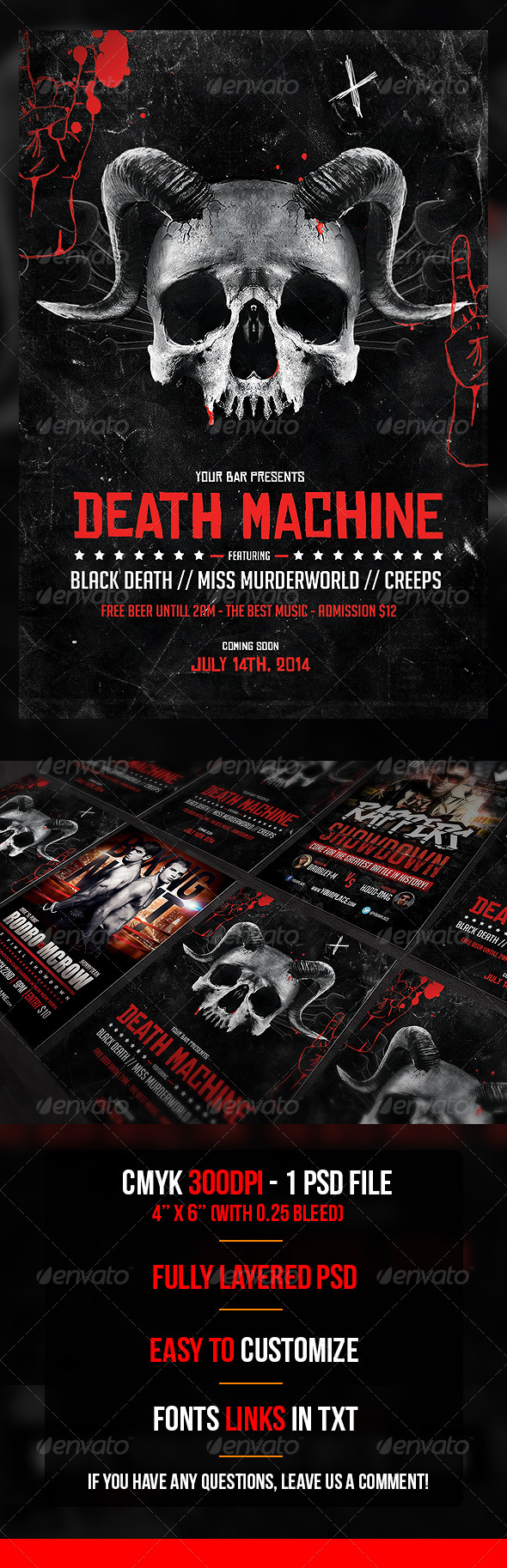 GraphicRiver Death Machine Flyer Template 7426227 GraphicRiver Death Machine Flyer Template 7426227