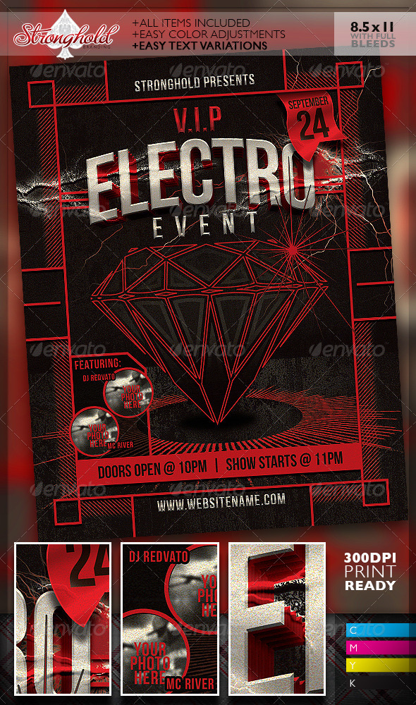 GraphicRiver Vintage Electro Haus Event Flyer Template 7427436 GraphicRiver Vintage Electro Haus Event Flyer Template 7427436