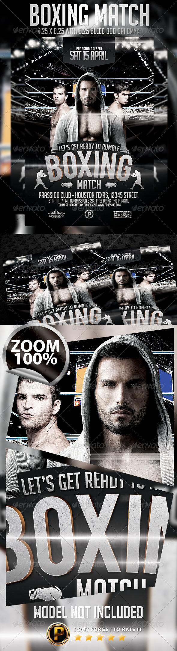 GraphicRiver Boxing Match Flyer Template 7430983 GraphicRiver Boxing Match Flyer Template 7430983