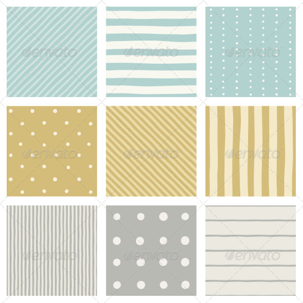 GraphicRiver Nice Stripped and Dots Patterns 7387357 GraphicRiver Nice Stripped and Dots Patterns 7387357