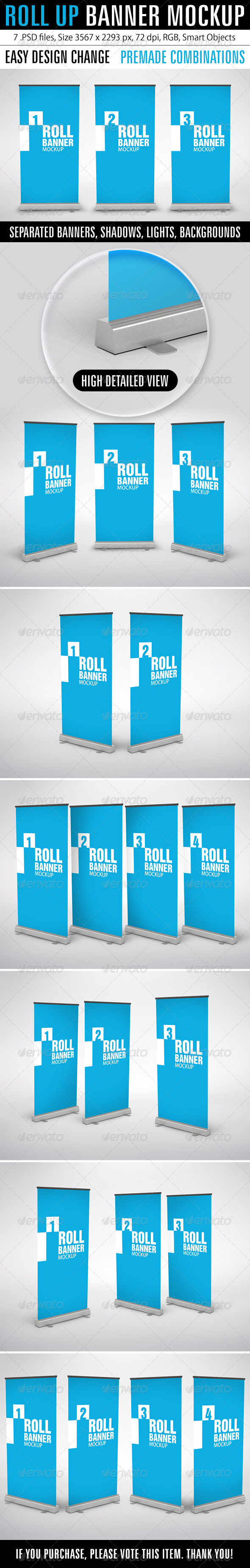 GraphicRiver Roll Up Banner Mockup 7420910 GraphicRiver Roll Up Banner Mockup 7420910