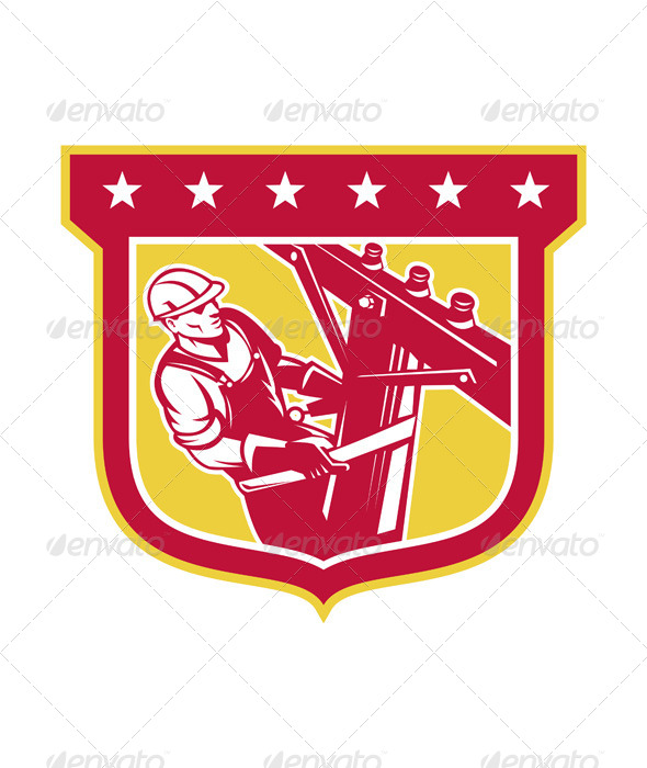 GraphicRiver Power Lineman Telephone Repairman Shield 7431850 GraphicRiver Power Lineman Telephone Repairman Shield 7431850