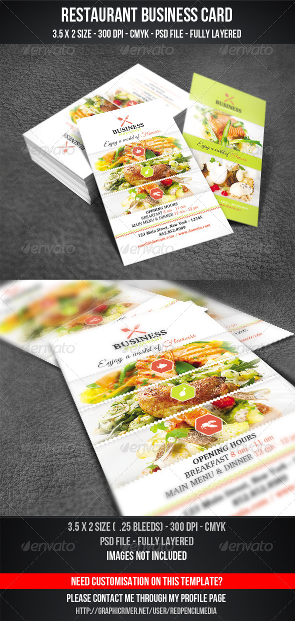 GraphicRiver Restaurant Business Card 7287744 GraphicRiver Restaurant Business Card 7287744