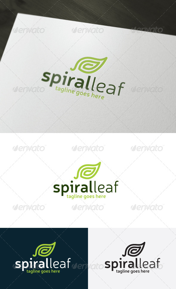 GraphicRiver Spiral Leaf Logo 7434459 GraphicRiver Spiral Leaf Logo 7434459