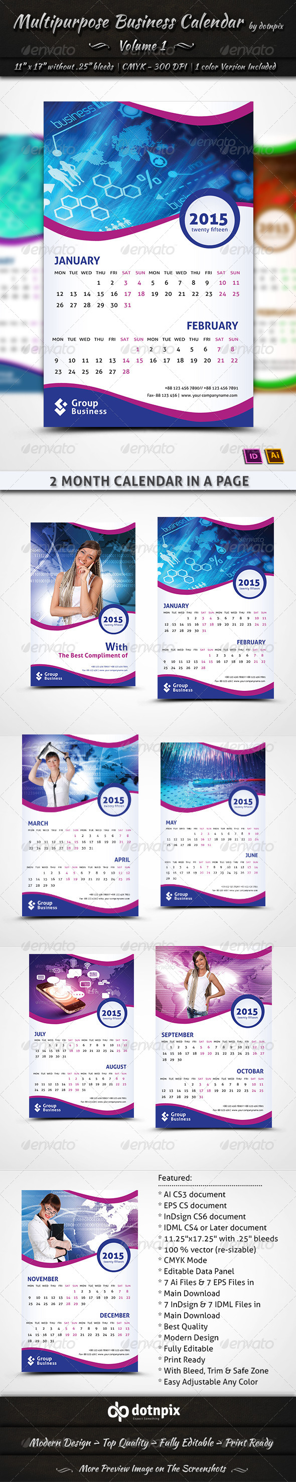 GraphicRiver Multipurpose Business Calendar Volume 1 7434503 GraphicRiver Multipurpose Business Calendar Volume 1 7434503