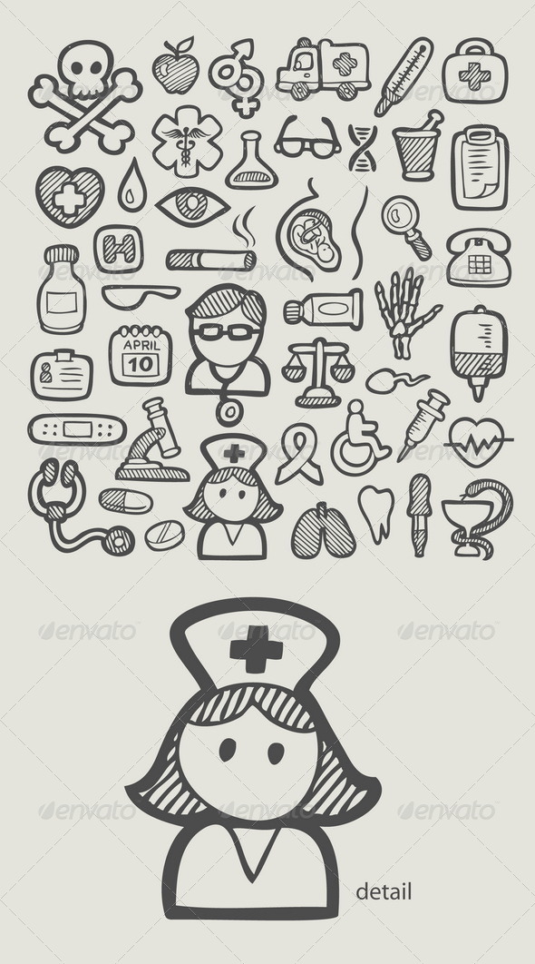 GraphicRiver Medical Icons Sketch 7436347 GraphicRiver Medical Icons Sketch 7436347