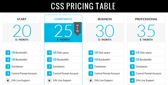 CodeCanyon Clean Modern Pricing Table 7436718 CodeCanyon Clean Modern Pricing Table 7436718