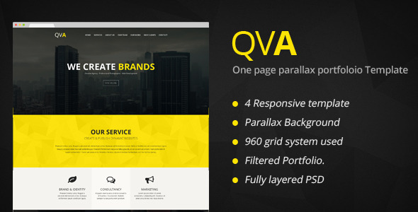 ThemeForest QVA One Page Multi-purpose HTML Template 7391226 ThemeForest QVA One Page Multi-purpose HTML Template 7391226