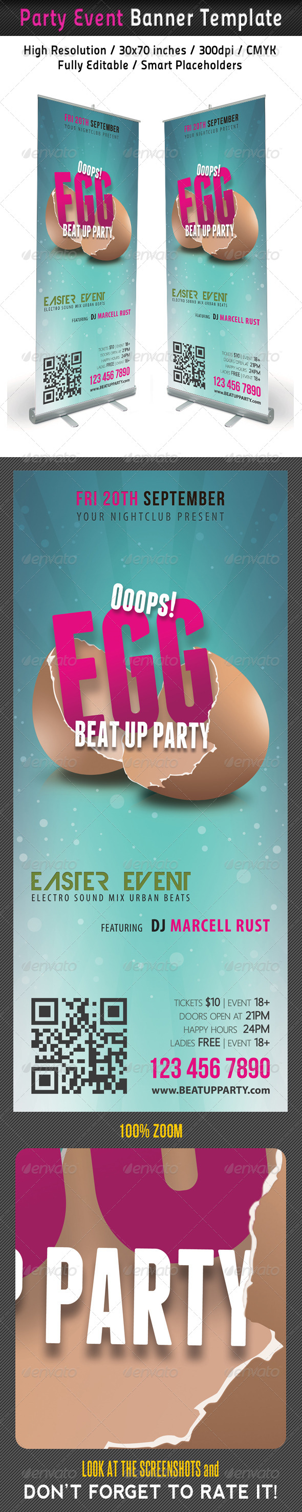 GraphicRiver Easter Break Up Party Banner Template 7440278 GraphicRiver Easter Break Up Party Banner Template 7440278
