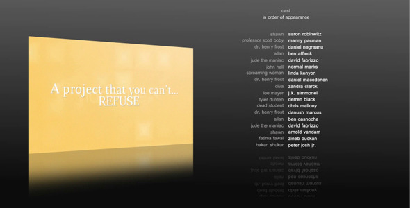After Effects Project - VideoHive 10 Film Credits 770597 After Effects Project - VideoHive 10 Film Credits 770597