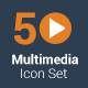 50 Multimedia Icon Set