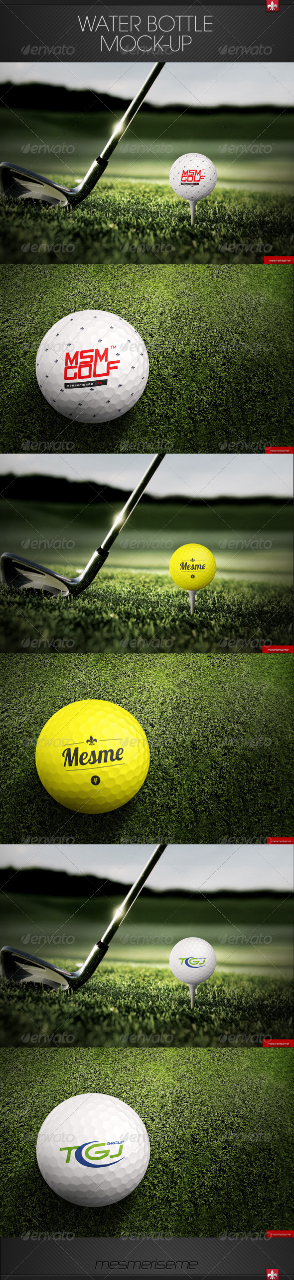 Download Stock Graphic - GraphicRiver Golf Ball Mock-up 7492600 ...