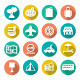 Set Flat Icons of Travel, Tourism