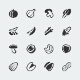 Vegetables and Nuts Icons