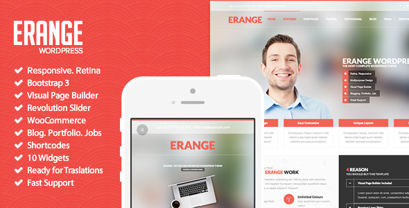 Erange – Tema WordPress Responsivo Múltiplos Fins