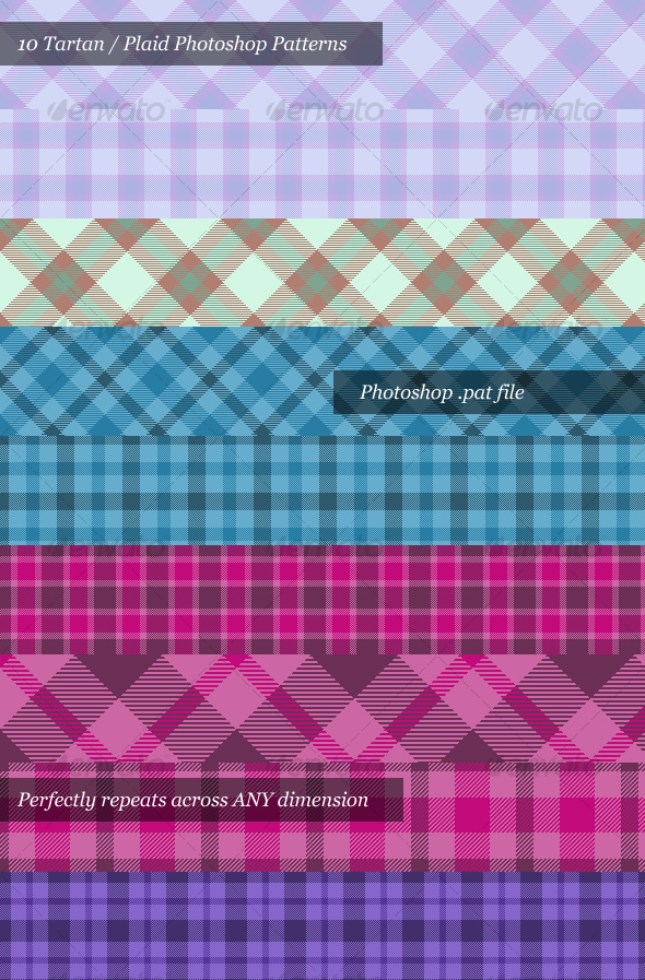 GraphicRiver Tartan Plaid Photoshop Patterns Pack of 10 32265 GraphicRiver Tartan Plaid Photoshop Patterns Pack of 10 32265