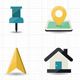 Map and Location Navigator Icons