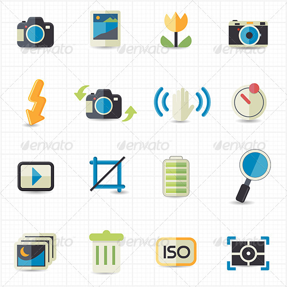 GraphicRiver Photo Camera Setting Icons 7623308
