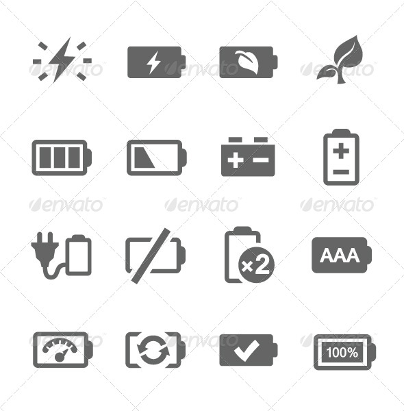 GraphicRiver Battery Icons 7627026