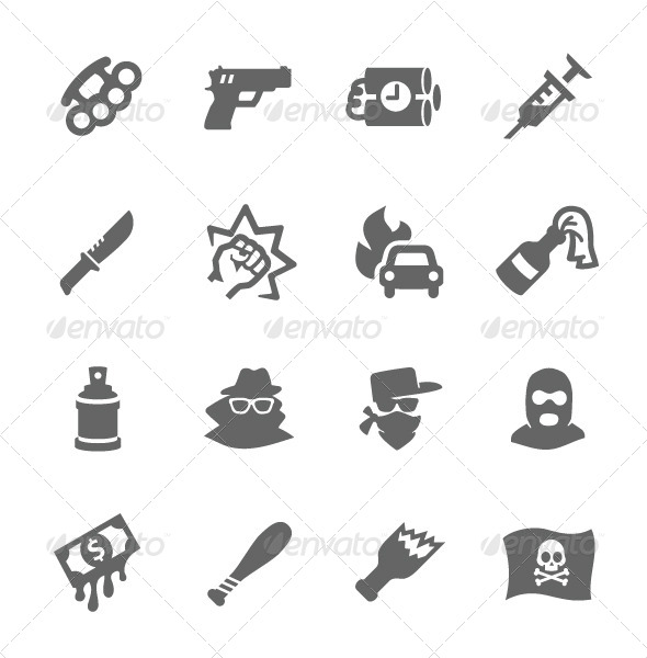 GraphicRiver Crime Icons 7627238