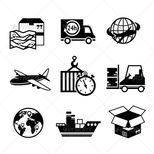 GraphicRiver Logistic Icons Set 7640131