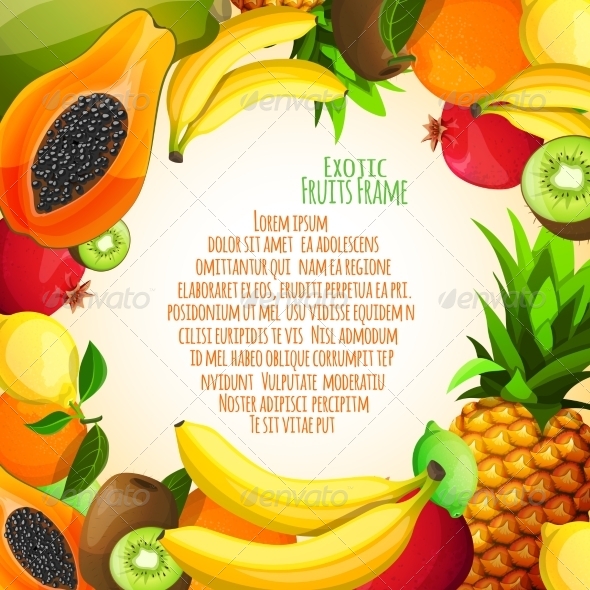 GraphicRiver Exotic Fruits Frame 7640163