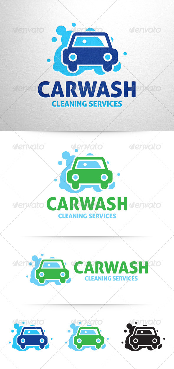 GraphicRiver Car Wash Logo v3 7649885