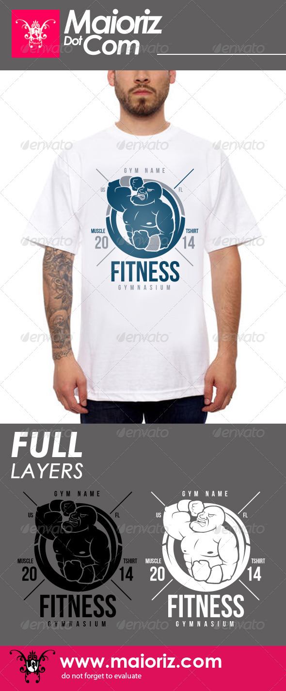 GraphicRiver Gym Muscle Tshirt 7650638