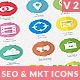 Flat SEO & Marketing Icons Pack 2