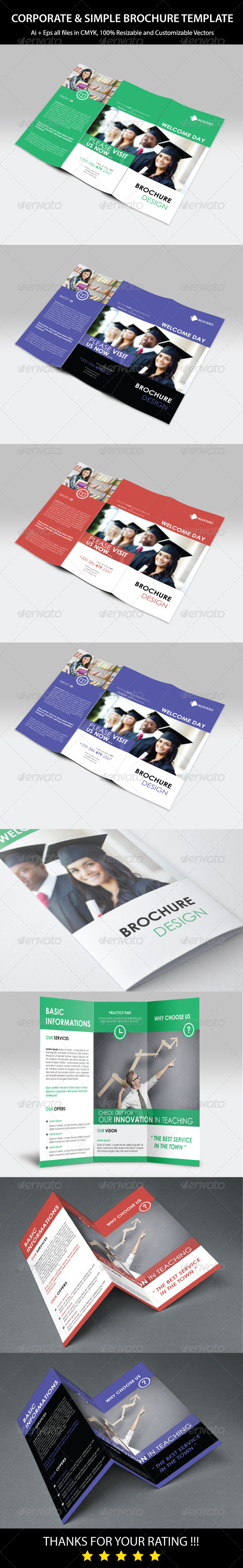 GraphicRiver Simple and Clean Brochure Template 7657643