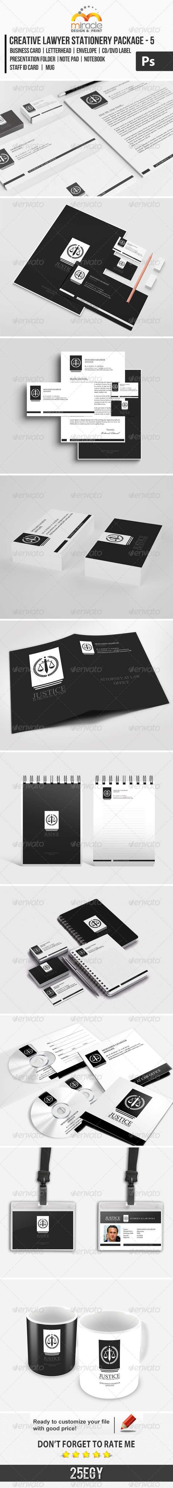 GraphicRiver Creative Lawyer Identity Package #5 7663079