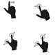 Hand Vector Icons for Touch Preview