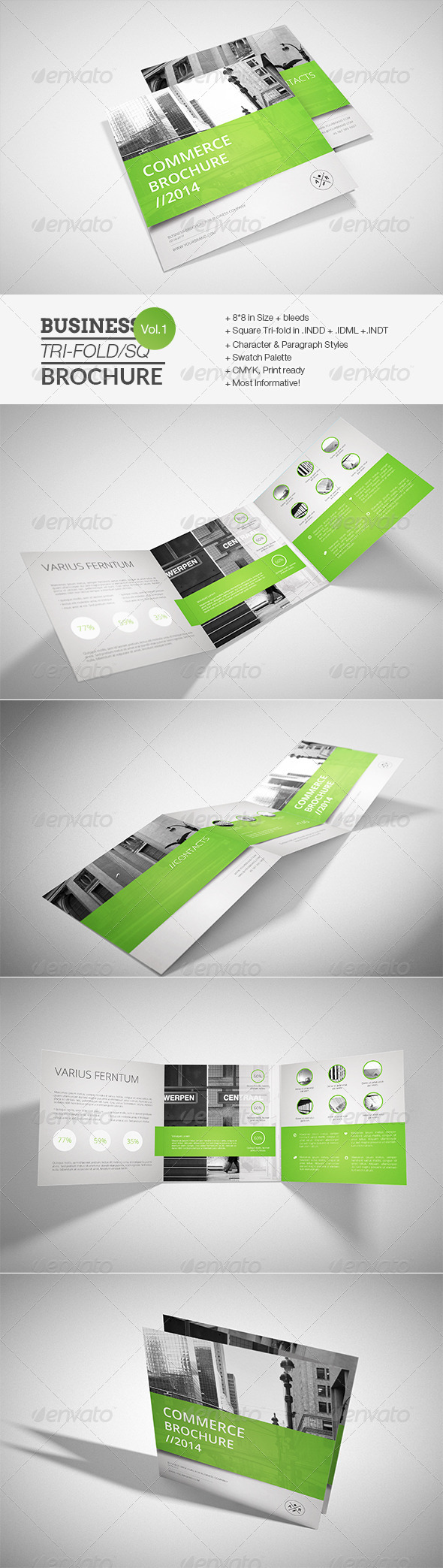 GraphicRiver Business Square Tri-fold Brochure 7664588