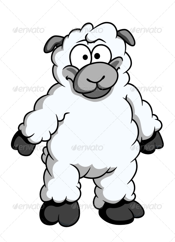 GraphicRiver Woolly Cartoon Sheep 7665019