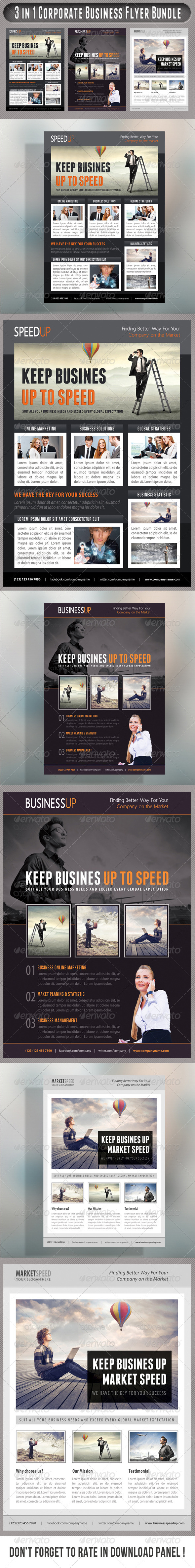 GraphicRiver 3 in 1 Corporate Flyers Bundle 20 7666340