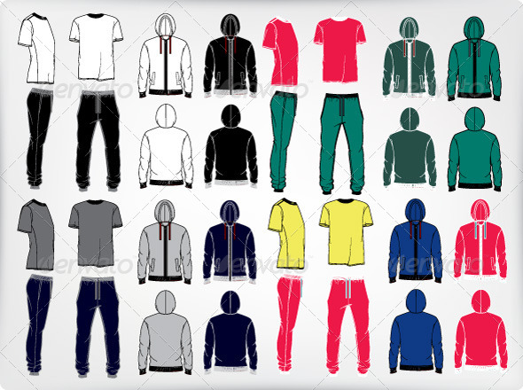 GraphicRiver Set of Men s Sport Clothes 7666532