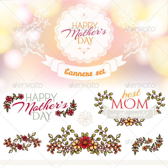 GraphicRiver Greeting Design Elements for Mother's Day 7666713