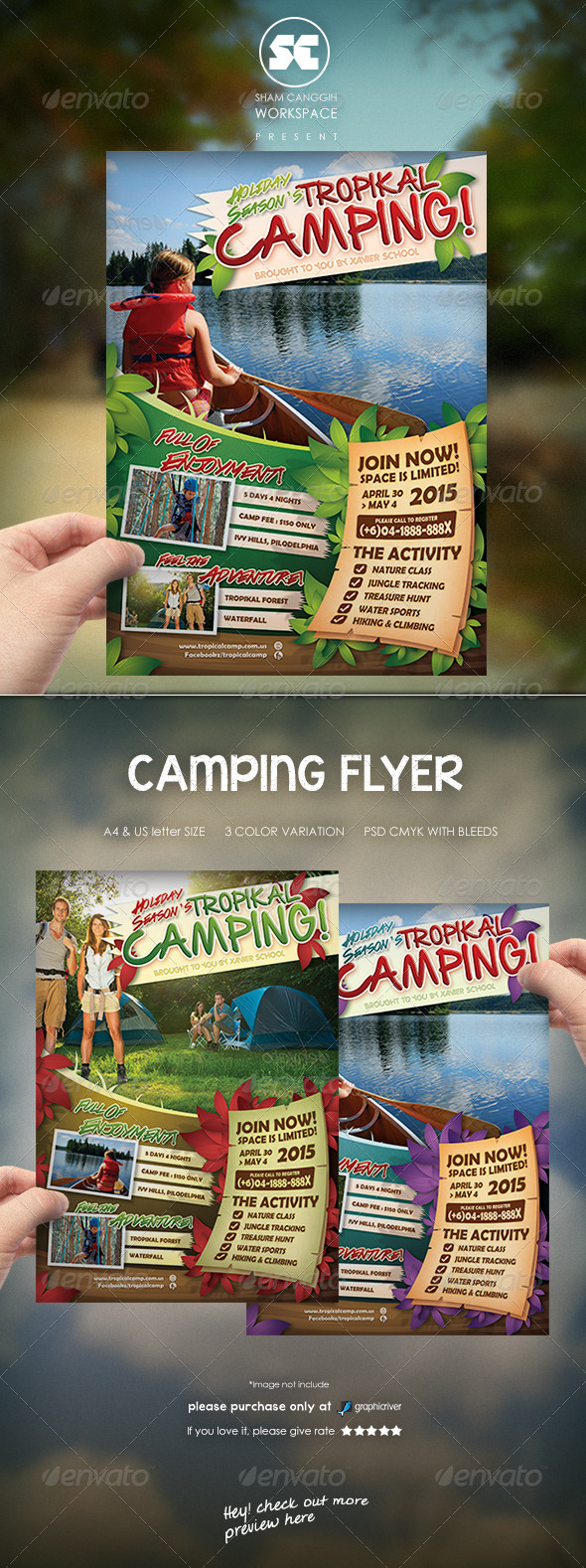 GraphicRiver Camping Adventure Flyer Magazine Ads 7666925