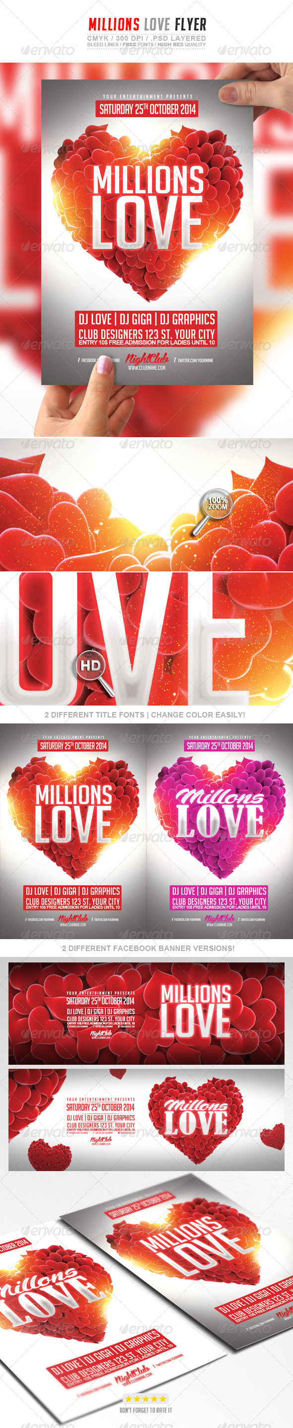 GraphicRiver Millions Love Flyer 7667528
