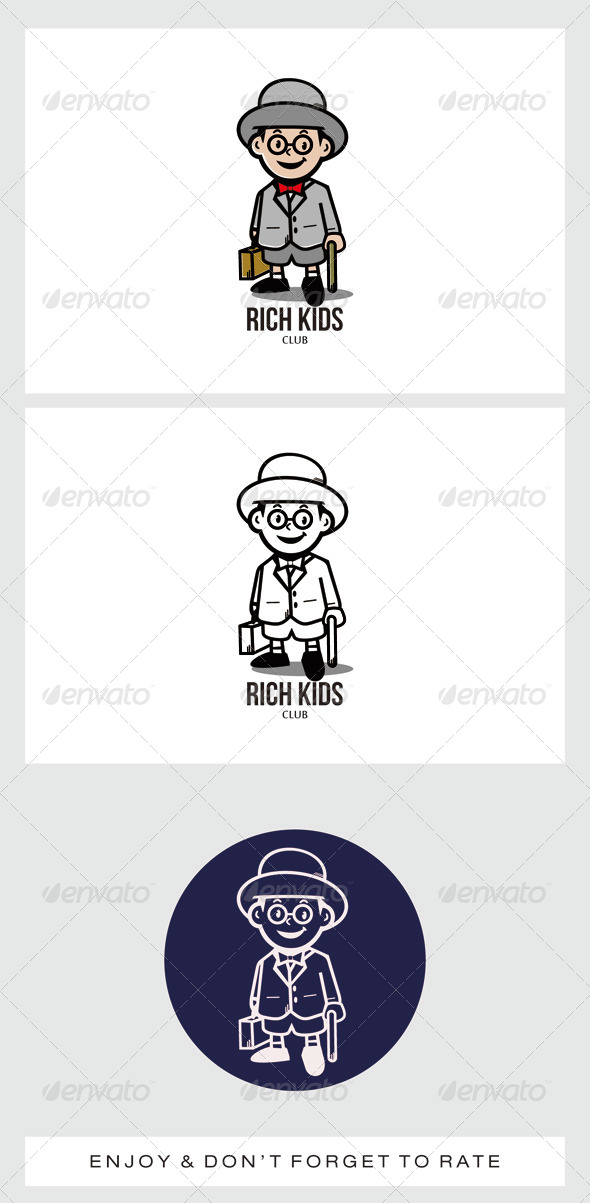GraphicRiver Rich Kids Logo Mascot 7667737